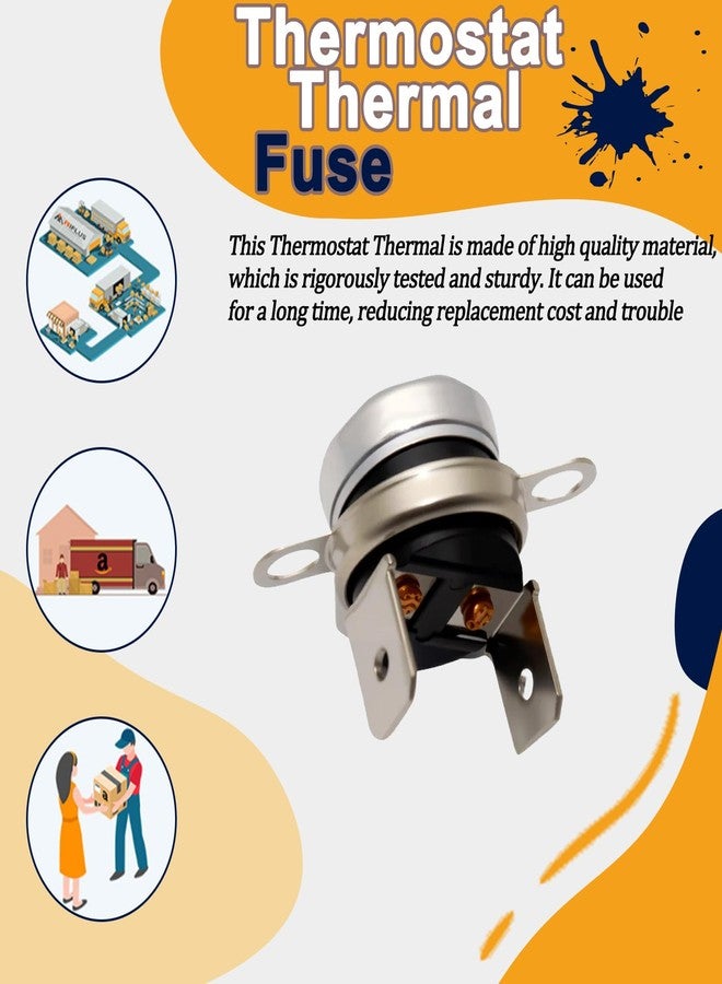 wfsulee KSD-140LC Thermal Fuse Thermostat fits for Samsung Microwave Ovens (MG11H2020CT) - 140℃ High-Temp Protection Switch, Normally Closed, Direct Replacement - Image 4